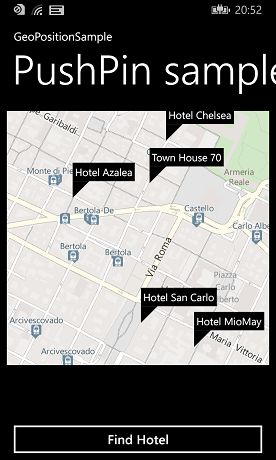 map to search performed